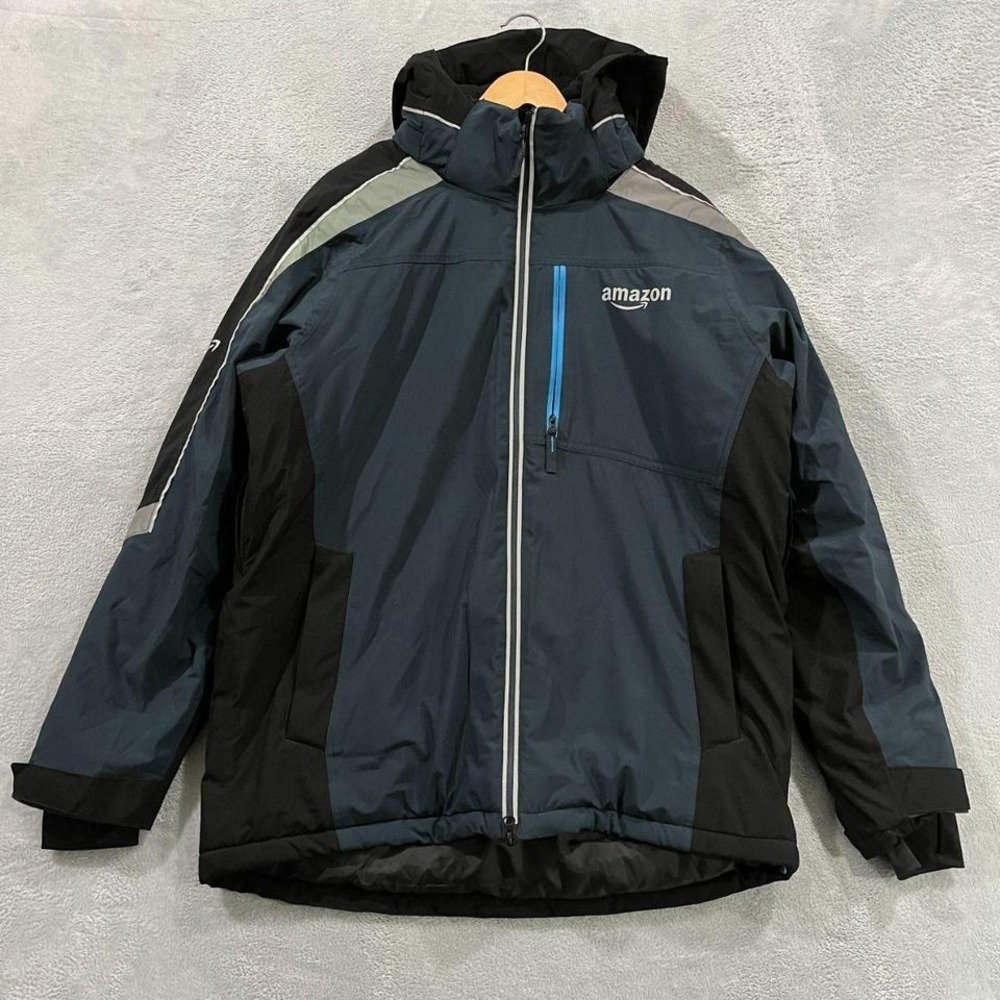 Amazon Prime Jacket Men Medium Luly Yang Insulated Hood‎ Ski Snow